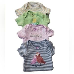 a set of 4 baby girl pajamas gerber newborn 0 months